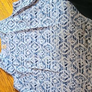 Faded glory blue and white ladies tank top  3 X